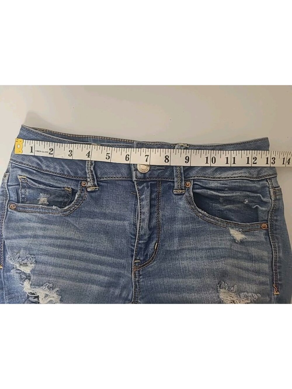 American Eagle Outfitters Super Skinny Stretch Artist Crop Distressed Jeans 4 - Picture 6 of 11